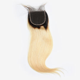 China cabelo humano puro reto da categoria 100% da cor 1b/613 9a do fechamento brasileiro do laço do cabelo 4x4 fornecedor