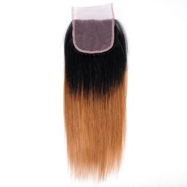 China Da categoria 10A 4x4 do laço do fechamento do Virgin do cabelo humano dois cor 100% de tom baixa de seda fornecedor
