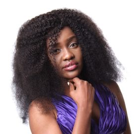 China do Afro peruano humano não processado do cabelo do Virgin da categoria 7A cabelo encaracolado perverso para mulheres negras fornecedor