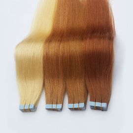 China Extensões de trama do cabelo da fita do plutônio da pele de Brown de seda em linha reta para mulheres fornecedor