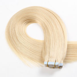 China A fita real loura a mais leve do cabelo #60 humano na textura reta das extensões fornecedor