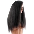 Retos perversos de Yaki das perucas cruas do cabelo humano do laço da parte dianteira do cabelo do Virgin alisam e brilho