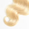 Cabelo humano real brasileiro do cabelo louro do bebê do fechamento do laço da onda do corpo da cor #613 fornecedor