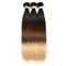 Weave brasileiro do cabelo de Ombre de 3 tons, extensões reais retas de seda do cabelo de Ombre fornecedor
