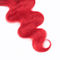 cabelo humano real do Virgin do fechamento vermelho do laço 4x4 da onda 100% do corpo 1b 18 polegadas fornecedor