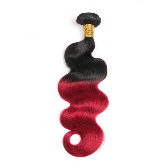 O cabelo malaio colorido da onda do corpo do Weave do cabelo de Ombre empacota extremidades grossas do cabelo