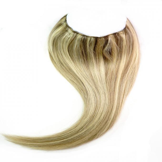 Grampo destacado da cor no cabelo humano de Remy das extensões do cabelo com reto de seda