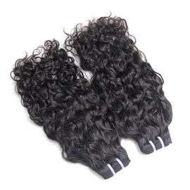 O cabelo humano brasileiro de onda de água empacota tingido e descorado disponível/a polegada 12-26