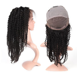 Tamanho médio para mulheres negras, densidade das perucas encaracolados completas do cabelo humano do laço de 130%
