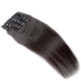 China Grampo preto natural de Remy da cor no cabelo 100% do Virgin das extensões do cabelo com 6 partes fornecedor