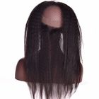 China Textura reta perverso de Yaki do brasileiro frontal reto do cabelo humano do laço da onda 360 do corpo empresa