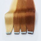 Extensões de trama do cabelo da fita do plutônio da pele de Brown de seda em linha reta para mulheres