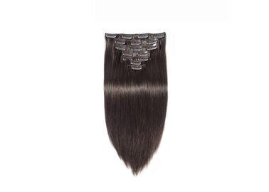 A cor #2 pode ser grampo macio liso de seda de Restyled na extensão do cabelo de Europa da extensão do cabelo para o cabeleireiro 18" 20" 22" 24" fornecedor