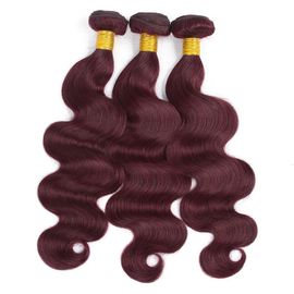 pacote do cabelo do Virgin da onda do corpo da extensão do Weave do cabelo de Borgonha Ombre da cor 99j nenhum cheiro fornecedor