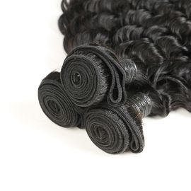 O Weave brasileiro do cabelo da extensão profunda do cabelo da onda empacota com cor 1B natural fornecedor