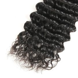 O Weave brasileiro do cabelo da extensão profunda do cabelo da onda empacota com cor 1B natural fornecedor