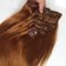 Grampo de trama da máquina peruana brasileira completa do cabelo humano do Virgin das cutículas na cor de Brown da extensão do cabelo fornecedor
