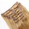 O grampo de cabelo humano pequeno do Virgin de 7 partes em extensões que do cabelo a cor #27 pode personalizou outras cores fornecedor