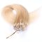 Grampo brasileiro do micro laço do anel em reto de seda da cor do louro 613 do cabelo humano do Weave fornecedor