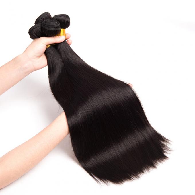 o cabelo 9a humano indiano original empacota extensões de seda do cabelo reto