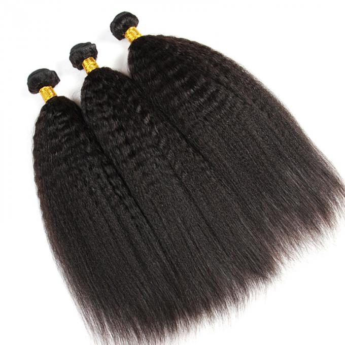 As extensões malaias retas perversos do cabelo do Afro empacotam a categoria 8A nenhuma fibra não sintética