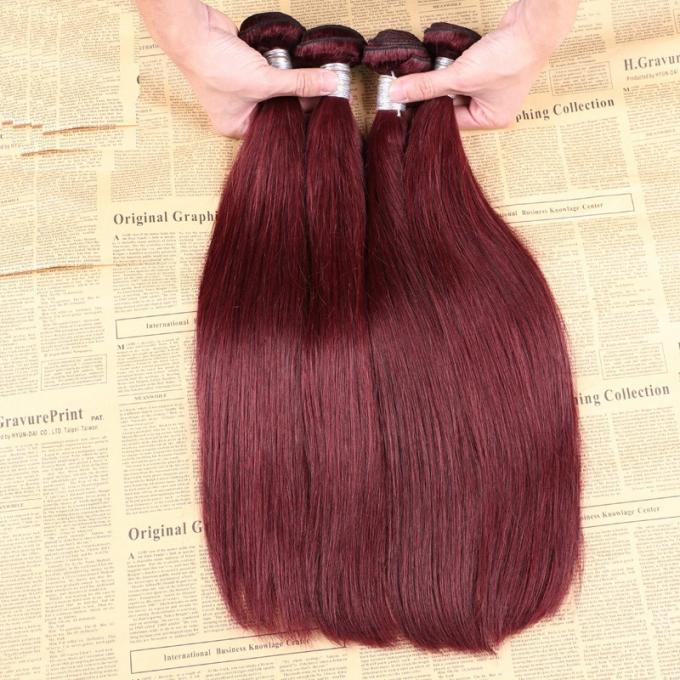 do Weave peruano brasileiro reto do cabelo humano do cabelo de 99j Borgonha trama popular do dobro da venda