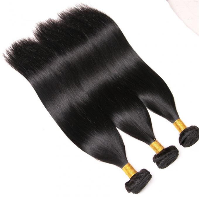 Extensões para breve cabelo do cabelo de Dyeable das mulheres, extensões longas do cabelo preto da dupla camada