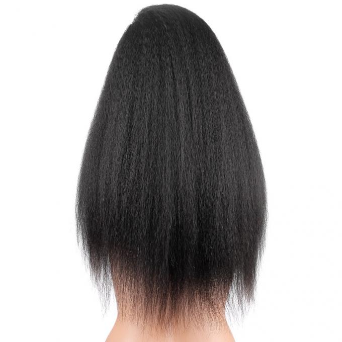Retos perversos de Yaki das perucas cruas do cabelo humano do laço da parte dianteira do cabelo do Virgin alisam e brilho